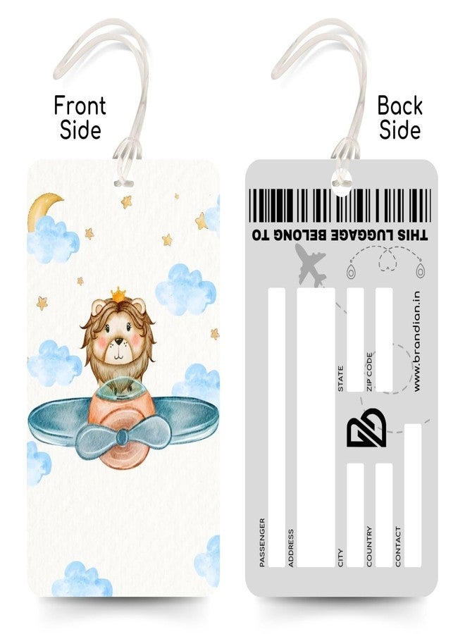 Brandian 01 Qty PVC Luggage Tags & Bag Tags for Suitcases - Dream Theme Graphic, with Silicon Strap (Multicolour) - Image 3